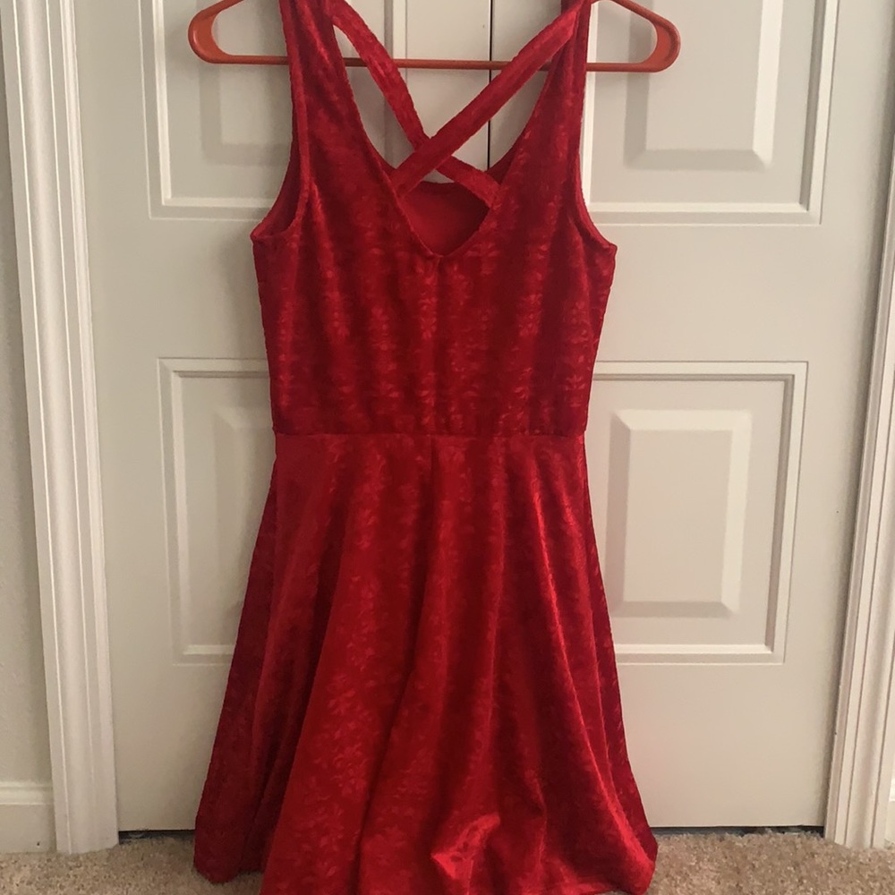 Candie’s Red Velvet Dress - Picture 5 of 6